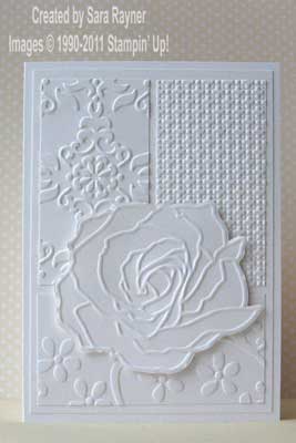 White on white card