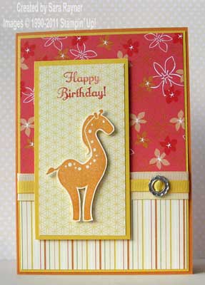 sunny giraffe card