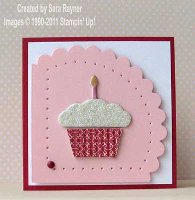 chipboard cupcake birthday card