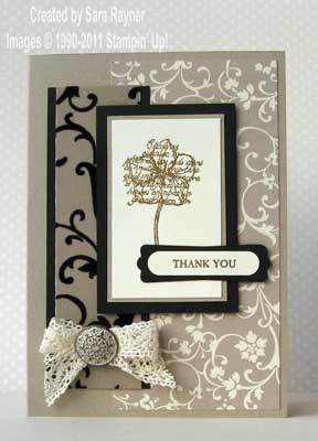 elegant thank you card