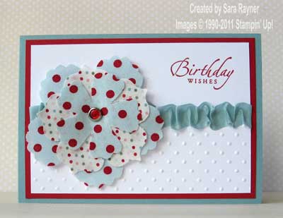 fabric flower card