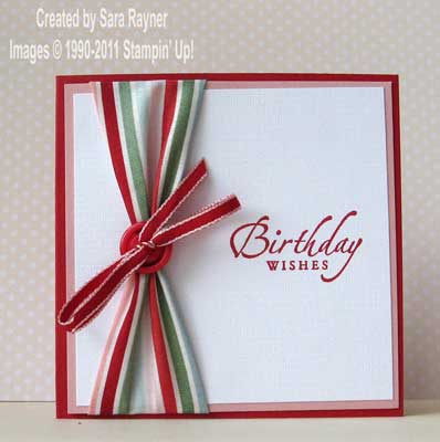 fabric ribbon card