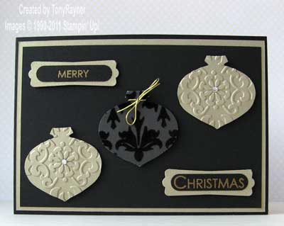 black and gold xmas card