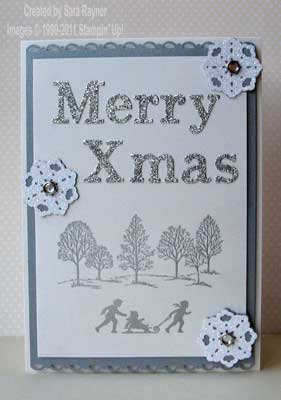 silver xmas card