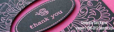 embossed thank you close up