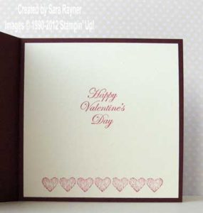 valentine card inside