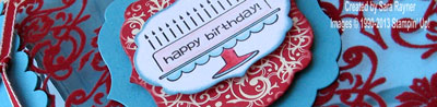 candlelight birthday card close up