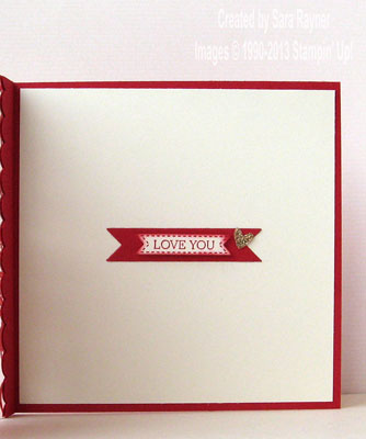 candlelight valentine card inside