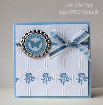 collage card blue