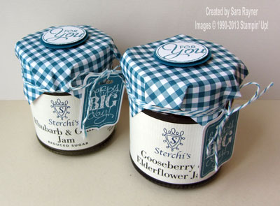 jam jars gift wrapped