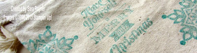 muslin bag close up