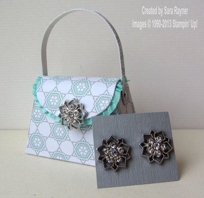 winter frost bag with earrings