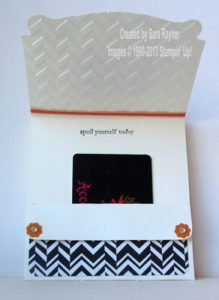 chevron gift card holder inside