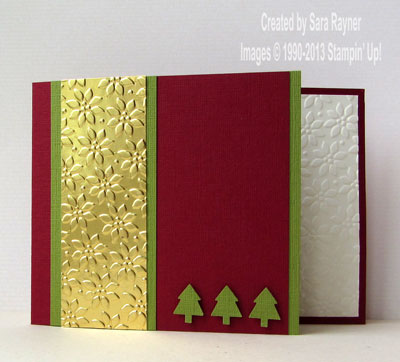 gold petals christmas card