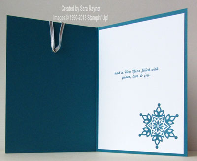 festive flurry ornament card inside