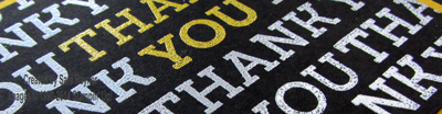 embossed letterpress close up