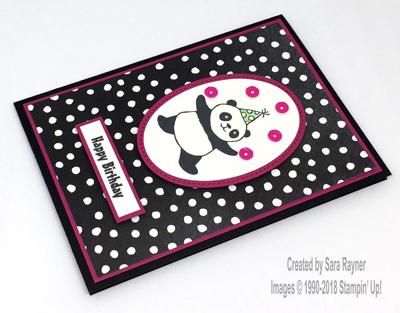 Party Panda birthday card - Sara's crafting and stamping studio