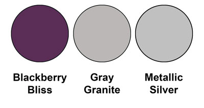 Colour combo of Blackberry Bliss, Gray Granite and metallic Silver