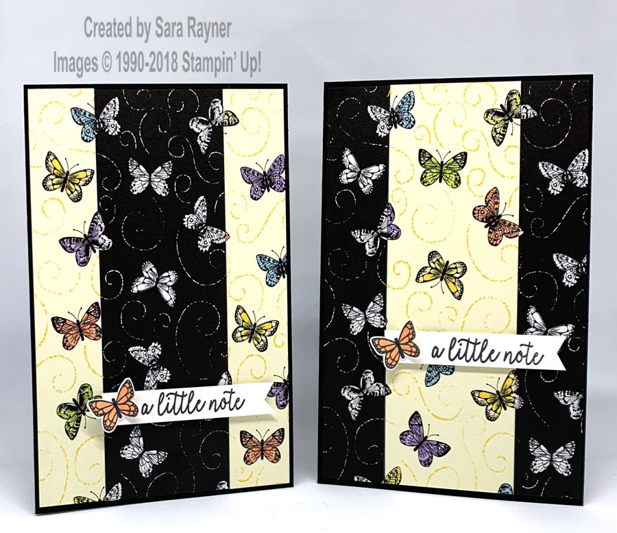 Botanical Butterfly DSP (SAB freebie) note cards.