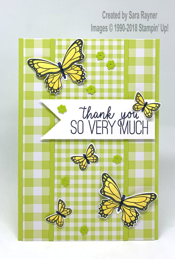 Thank you card using Gingham Gala suite