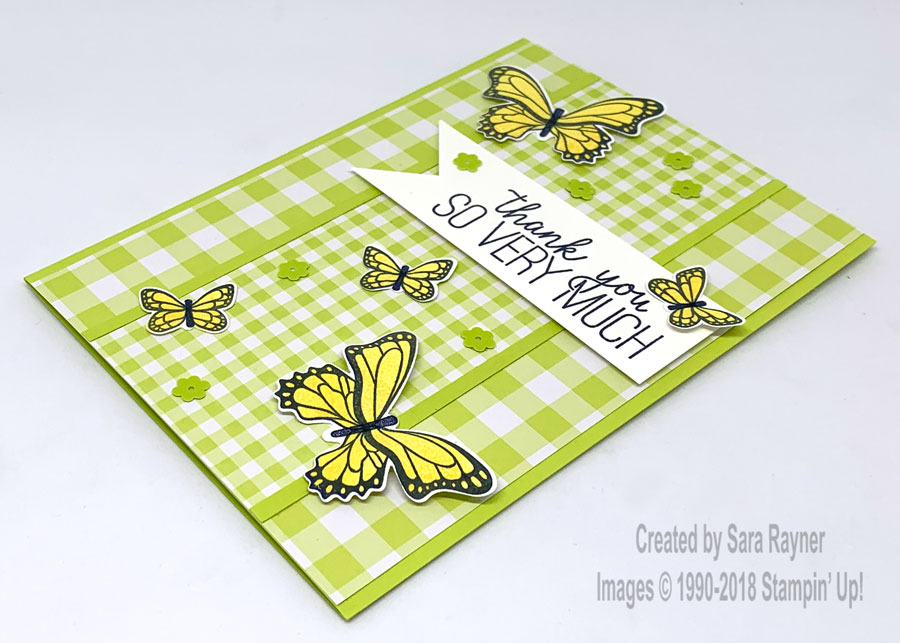 Thank you card using Gingham Gala suite