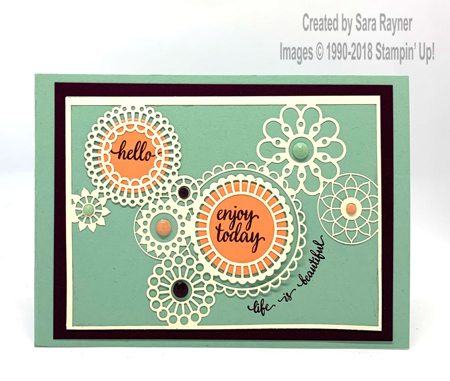 Any occasion card with Delightfully Detailed DSP and Eastern Beauty stamp set