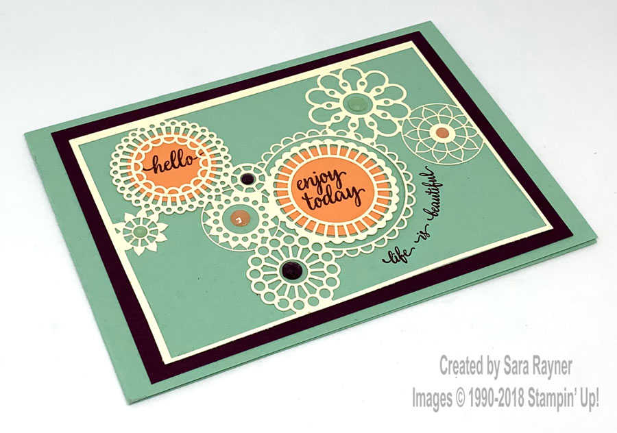 Any occasion card with Delightfully Detailed DSP and Eastern Beauty stamp set