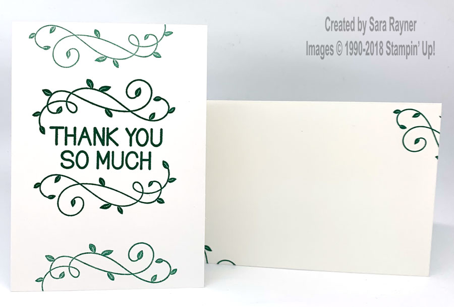 #simplestamping thank you card and matching envelope