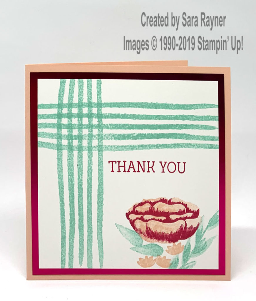 Thank you card using Incredible Like You and Needle & Thread stamp sets