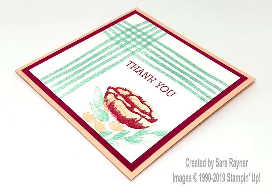 Thank you card using Incredible Like You and Needle & Thread stamp sets