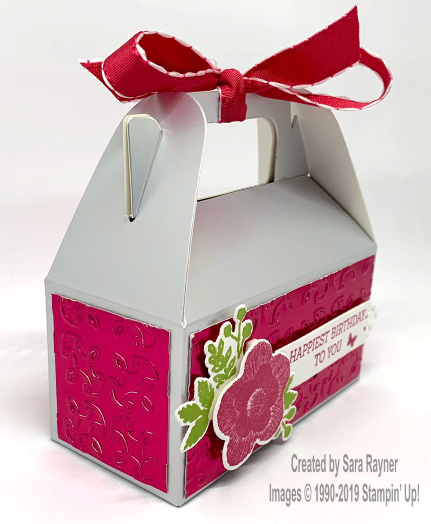 Mini Gable Box decorated with SAB Foil (SAB freebie) and Needlepoint Nook bundle