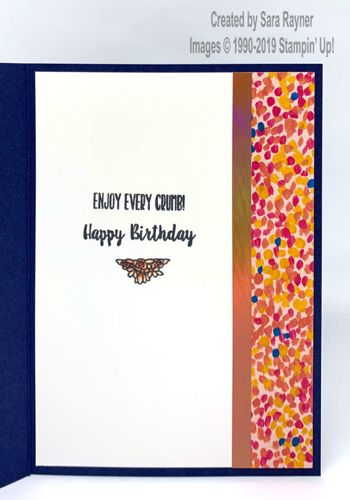 Insert using Piece of Cake stamps with Foil edge (SAB freebie)