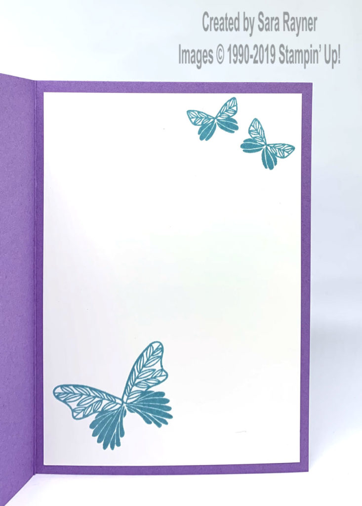 Insert using Butterfly Gala stamps