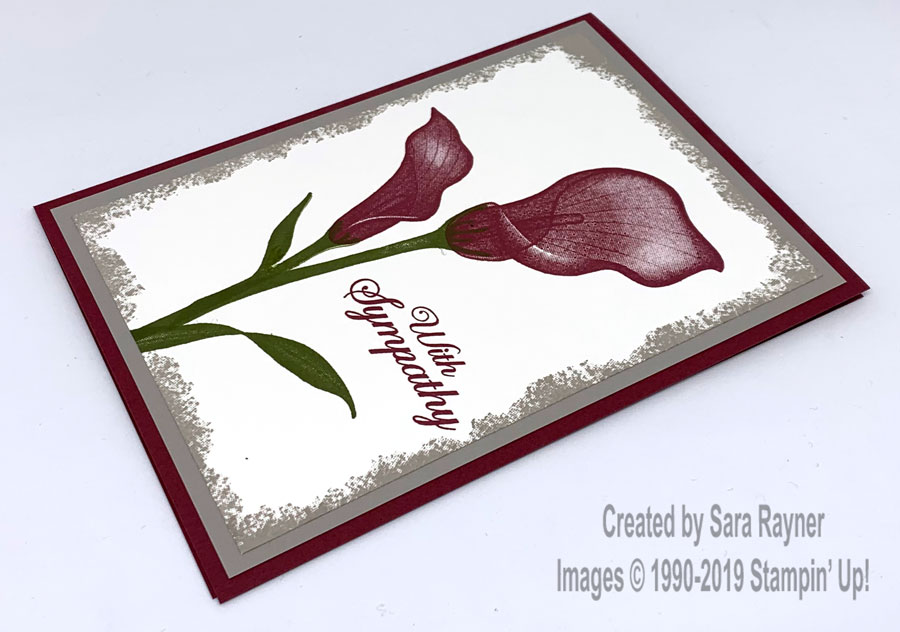 Sympathy card using Lasting Lily (SAB freebie)