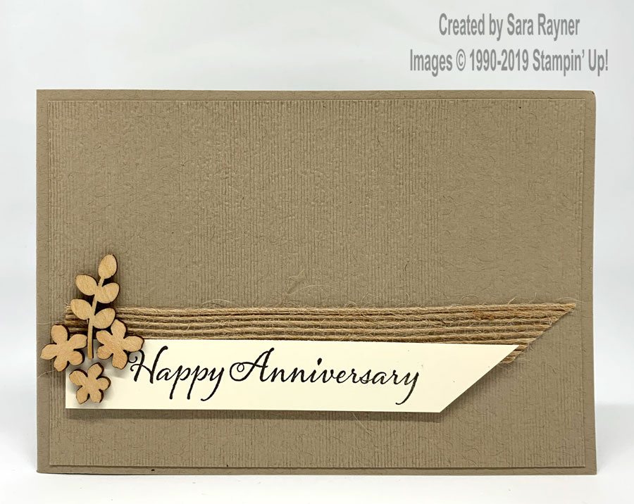 Anniversary card using To Have & To Hold stamp set and Butterfly Elements (SAB freebie)