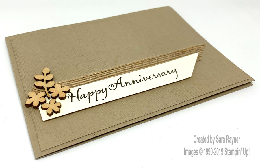 Anniversary card using To Have & To Hold stamp set and Butterfly Elements (SAB freebie)