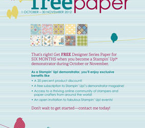 Free paper offer when you join SU! during October or November