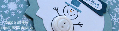 A frosty snowman button card