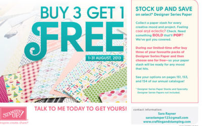 Buy 3 packs of paper and get 1 free