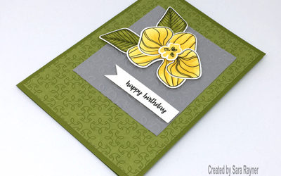 Blended Orchid birthday card