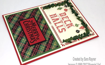 Boxwood decorated Christmas card