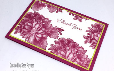 Heartfelt Blooms thank you card