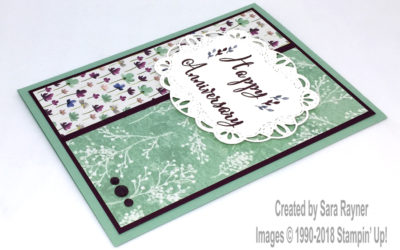 Frosted Floral DSP Anniversary card