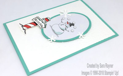 Santa’s Workshop snowman card