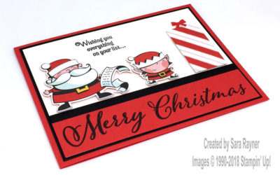 Santa’s Signpost die cut Christmas card