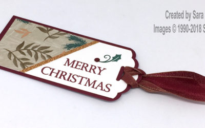 Joyous Noel masculine Christmas tag