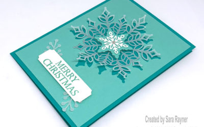 Snowfall vellum snowflake Christmas card