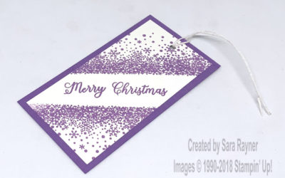 Snow is Glistening simply stamped Christmas tag