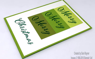 Simply stamped colour chopped Christmas card