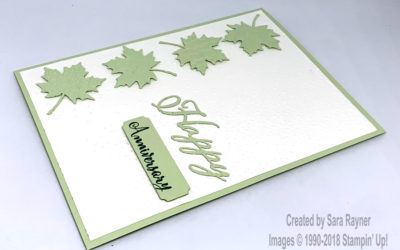 Seasonal leaves anniversary card